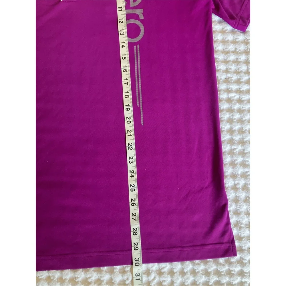 ADIDAS Golf Polo Men's SS Large Bright Purple‎ ADIZERO Grey Trim 100% Polyester